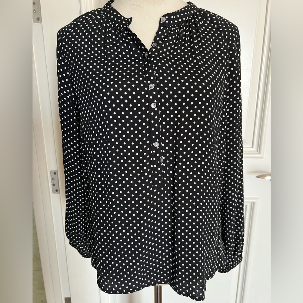 J Crew Polka Dot Blouse XS
